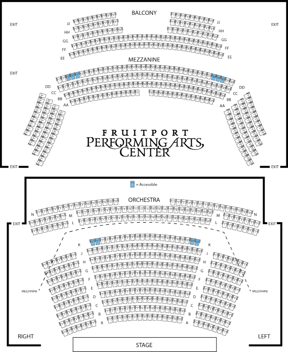 Image of the PAC Seating Chart